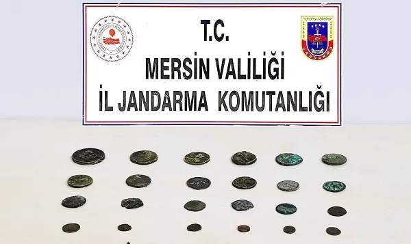 Mersin İl Jandarma Komutanlığı ekipleri tarihi eser kaçakçılığı yapan (2)