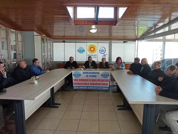Çiğdem İLGÜN-MERSİN (ACİL HABER)-Kamu Emekçileri Sendikaları Konfederasyonu (KESK), kuruluşunun 28.