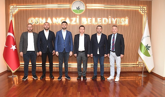 Bursaspor Başkanı Enes Çelik ve Yönetim Kurulu Üyeleri, Osmangazi Belediye