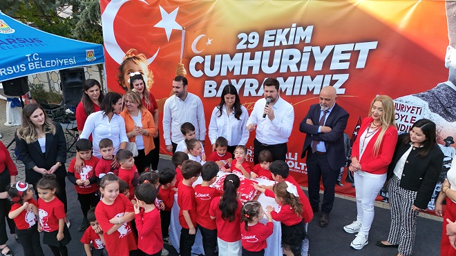 Tarsus Belediyesi’ne bağlı kreşlerde eğitim gören yüzlerce çocuk, 29 Ekim