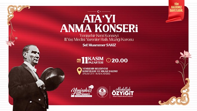 Mersin Yenişehir Belediyesi ve Yenişehir Kent Konseyi, 10 Kasım Atatürk’ü