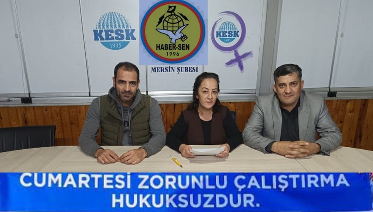 Haber-Sen Mersin Şubesi Yönetimi, PTT’deki zorunlu cumartesi çalışma uygulamasını eleştirerek