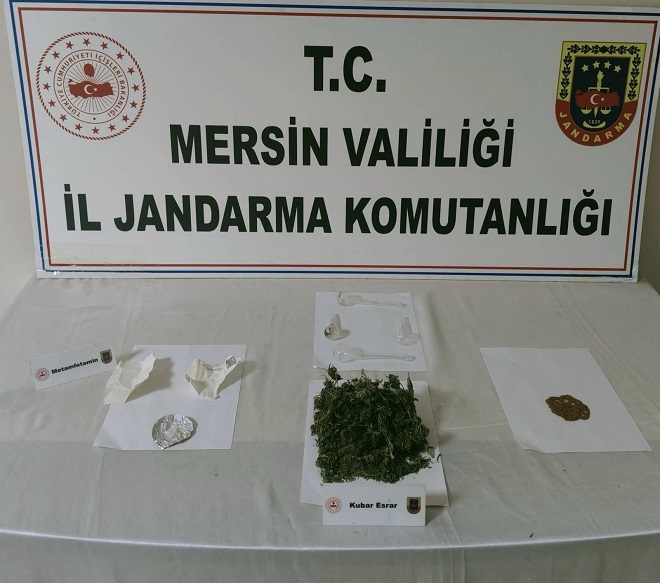 Mersin İl Jandarma Komutanlığı ekipleri uyuşturucu madde ticareti yapan şahıslara