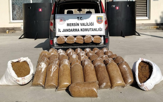 Mersin İl Jandarma Komutanlığı ekipleri sigara kaçakçılığı ile mücadele kapsamında