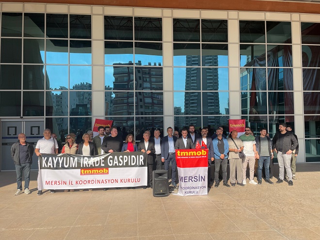 TMMOB Mersin İKK Sekreteri İsmail Oğuz, kayyum atamalarının halk iradesini