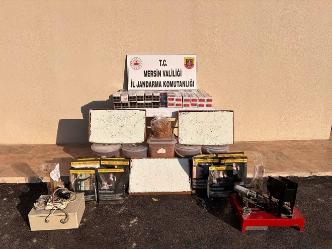 Mersin İl Jandarma Komutanlığı ekipleri sigara kaçakçılığı ile mücadele kapsamında