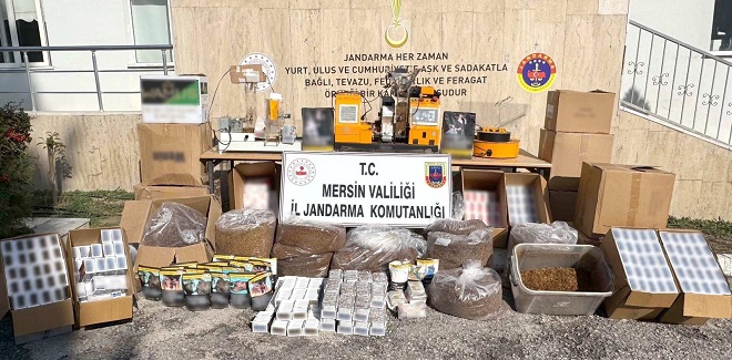 Mersin İl Jandarma Komutanlığı ekipleri sigara kaçakçılığı ile mücadele kapsamında