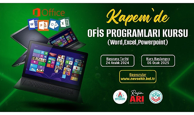 Nevşehir Belediyesi Gençlik ve Spor Hizmetleri Müdürlüğü bünyesinde "Ofis Programları