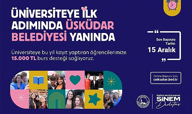 Üsküdar Belediyesi tarafından üniversiteyi bu yıl kazanan öğrencilere 15 bin
