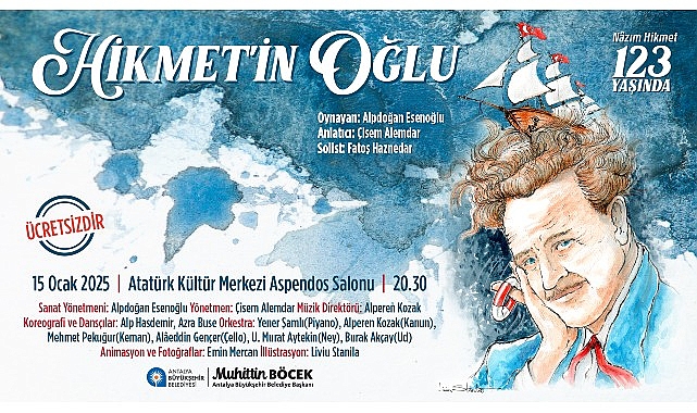 Türk şiirinin evrensel sesi Nazım Hikmet, doğumunun 123.