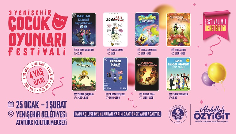 Yenişehir Belediyesi, çocukların yarıyıl tatilini keyifli geçirmelerini sağlamak ve sanata