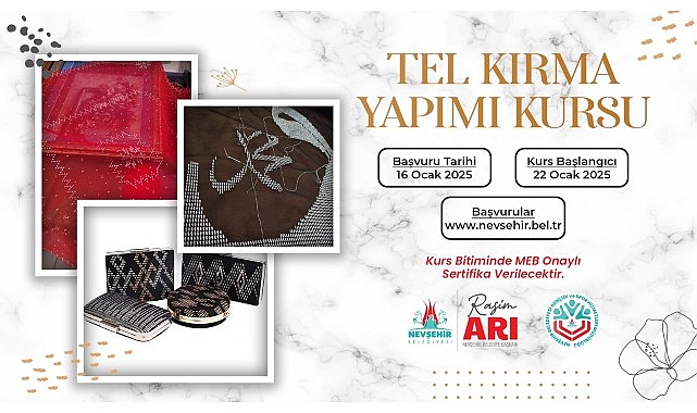 Nevşehir Belediyesi Gençlik ve Spor Hizmetleri Müdürlüğü KAPEM bünyesinde "Tel