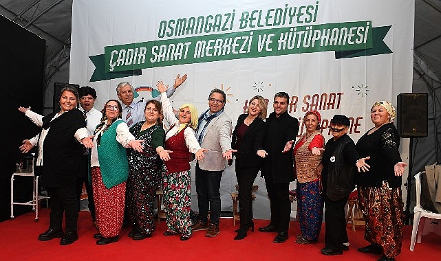 Osmangazi Belediyesi, yarıyıl tatili dolayısıyla Yunuseli mahallesinde kurduğu ‘Çadır Sanat