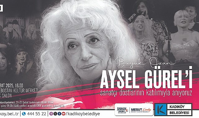 Rengarenk kişiliği ve unutulmaz şarkılarıyla hafızalardan silinmeyen Aysel Gürel, Kadıköy