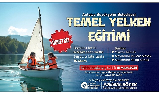 Antalya Büyükşehir Belediyesi çocuklara deniz sevgisi ve yelken sporunu aşılamak