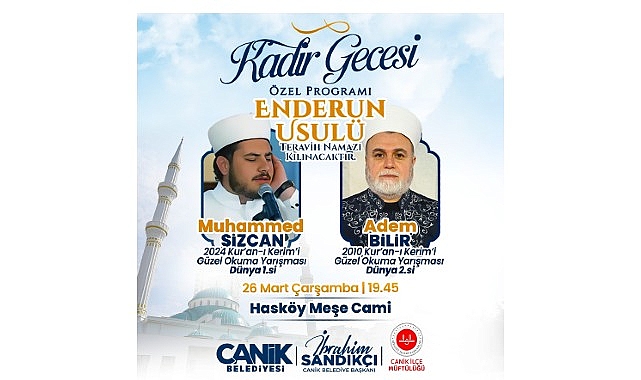 Canik Belediyesi'nden Kadir Gecesi Özel Programı    Canik