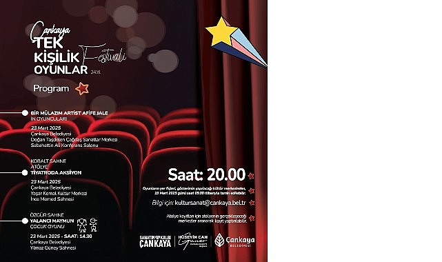 Çankaya tek kişilik oyunlar festivali başlıyor      