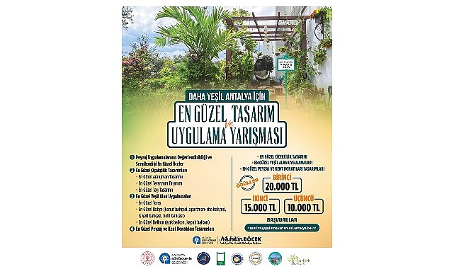 Daha yeşil Antalya için en güzel tasarım ve uygulamalar yarışacak