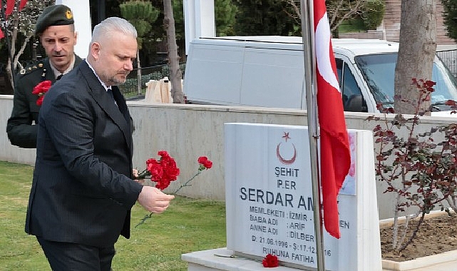 Menemen’de Çanakkale Şehitleri unutulmadı    Pehlivan “Başımızın tacısınız”