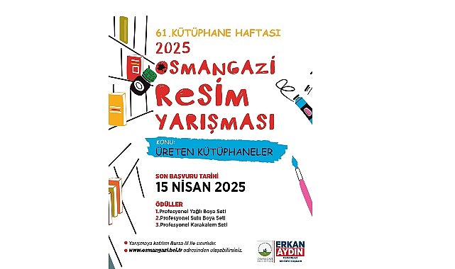 Osmangazi Belediyesi’nden ‘Üreten Kütüphaneler’ konulu  resim yarışması  Osmangazi