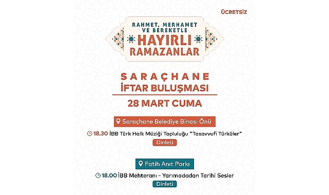 Saraçhane’de İftar ve Dinleti Programı    			  