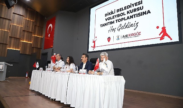Dikili Belediyesi bünyesinde başlatılan voleybol kursuna 190 kız, 45 erkek