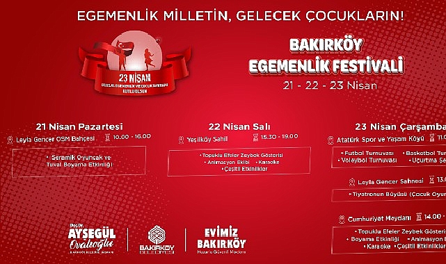 Bakırköy Belediyesi, 23 Nisan Ulusal Egemenlik ve Çocuk Bayramı kutlamaları