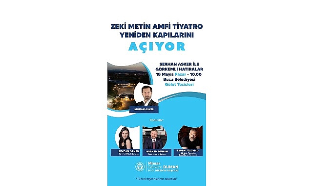 Buca Belediyesi,  Zeki – Metin Amfi Tiyatro’nun açılışını bu pazar