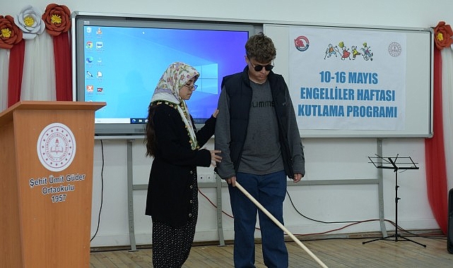 Kahramankazan Şehit Ümit Güder Ortaokulu 10-16 Mayıs Engelliler Haftası'nda engelli