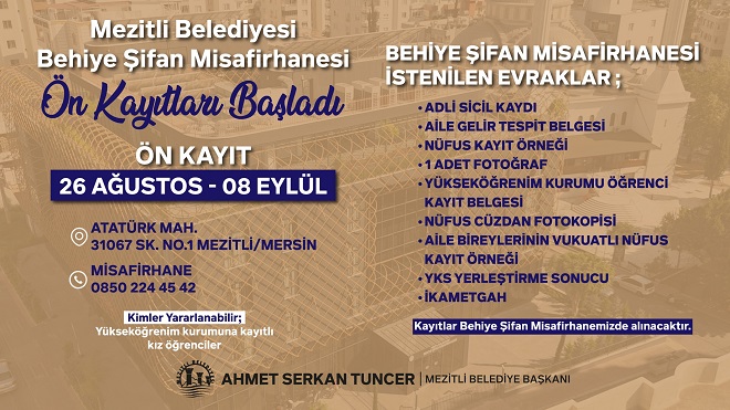 Türkiye’nin dört bir yanından Mersin’e üniversite eğitimi sebebiyle gelen kız