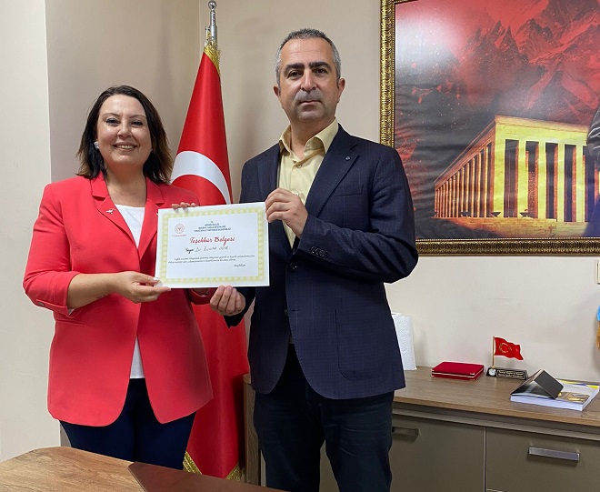 Sağlık okuryazarlığı ile ilgili çalışmalarından dolayı Mersin Toros Devlet Hastanesi