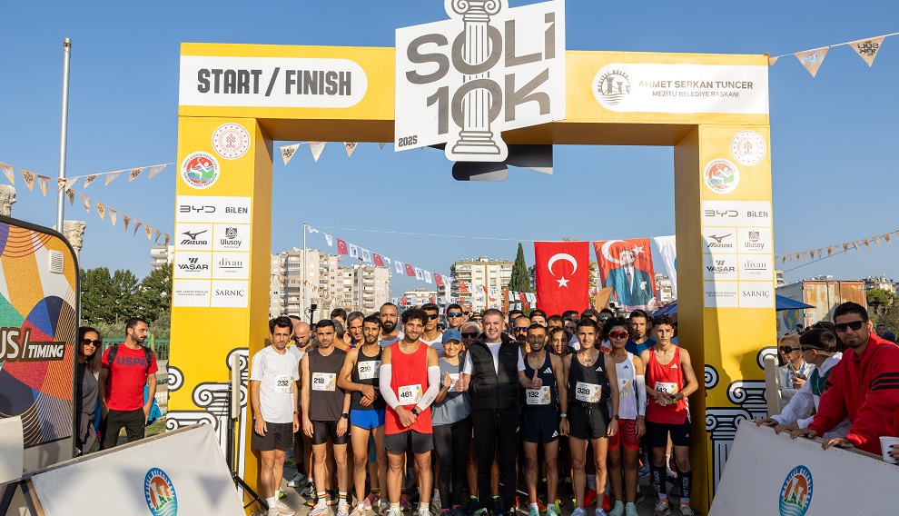 Mezitli Belediyesi tarafından düzenlenen Soli 10K koşusu, Akdeniz’in incisi Mezitli’de