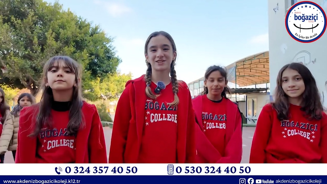 Akdeniz Boğaziçi Koleji öğrencileri, aldıkları eğitimden duydukları memnuniyeti okul yönetiminin