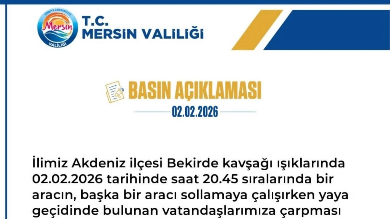 Mersin’in Akdeniz ilçesinde meydana gelen trafik kazası can aldı. Mersin