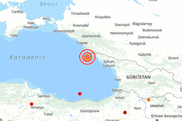 Karadeniz’de 4.2 büyüklüğünde deprem meydana geldi. Boğaziçi Üniversitesi Kandilli Rasathanesi