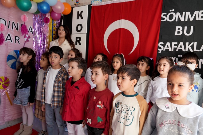 ADANA-Çukurova Belediyesi’ne bağlı Yüzüncüyıl Semt Kreşi öğrencileri, İstiklal Marşı’nın kabulünün