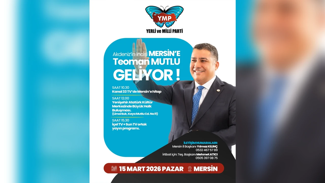 Yerli ve Milli Parti (YMP) Genel Başkanı Teoman Mutlu, 15