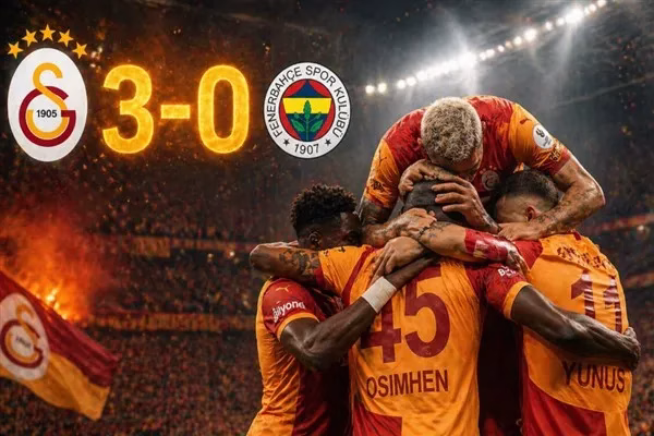 Trendyol Süper Lig’in 31. haftasında Galatasaray, sahasında Fenerbahçe’yi 3-0 mağlup