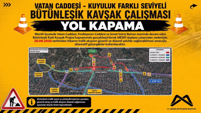 Mezitli’de Trafik Akışı Değişiyor