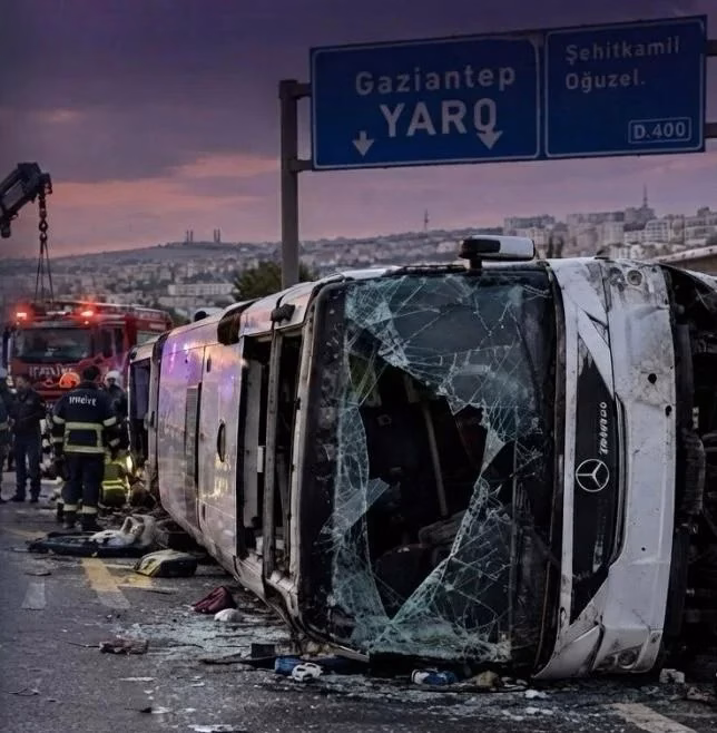Gaziantep’te servis midibüsü ile otomobil çarpıştı: 7 ölü