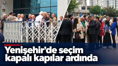 Yenişehir Belediyesi başkan vekilliği seçimi öncesi Atatürk Kültür Merkezi’nde güvenlik