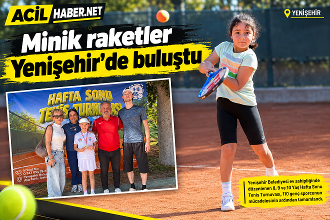 MERSİN-Yenişehir Belediyesi ev sahipliğinde Ata Tenis Kompleksi’nde düzenlenen 8, 9