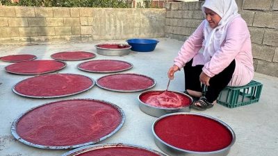 Adıyaman'da geleneksel kış hazırlıkları başlarken, ev yapımı salça ve kurutmalıklar