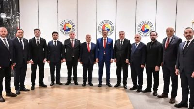 Artvin Ticaret Borsası Başkanı Osman Akyürek ve heyeti, TOBB Başkanı
