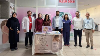 Kozluk Devlet Hastanesinde, Normal Doğum Haftası kapsamında farkındalık standı açıldı.