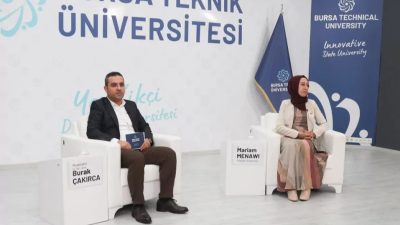 Bursa Teknik Üniversitesi'nde BTÜ konuşmalarına konuk olan Filistinli sosyolog Mariam