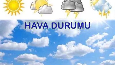 Ülkemiz genelinin az bulutlu ve açık, güney kesimler parçalı bulutlu,