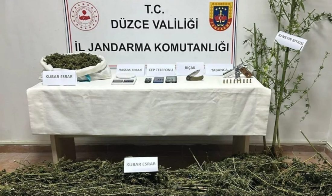 Düzce'nin Gümüşova ilçesinde 13 Ekim'de düzenlenen operasyonda 7 kilo 100