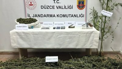 Düzce'nin Gümüşova ilçesinde 13 Ekim'de düzenlenen operasyonda 7 kilo 100