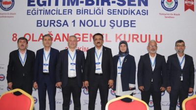 Eğitim-Bir-Sen Bursa 1 Nolu Şubesi’nin 8. Olağan Genel Kurulu, üyelerin